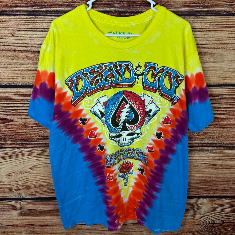 2025 The Grateful Dead At The Sphere Las Vegas Tie Dye Liquid Blue T-shirt - Picture 3 of 9